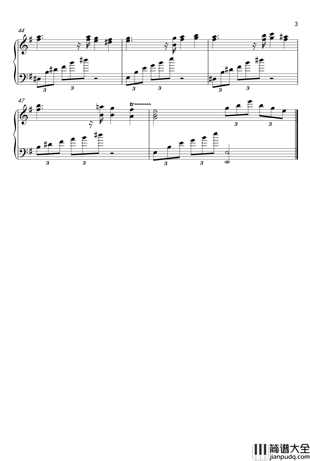 和声习作钢琴谱_Killua