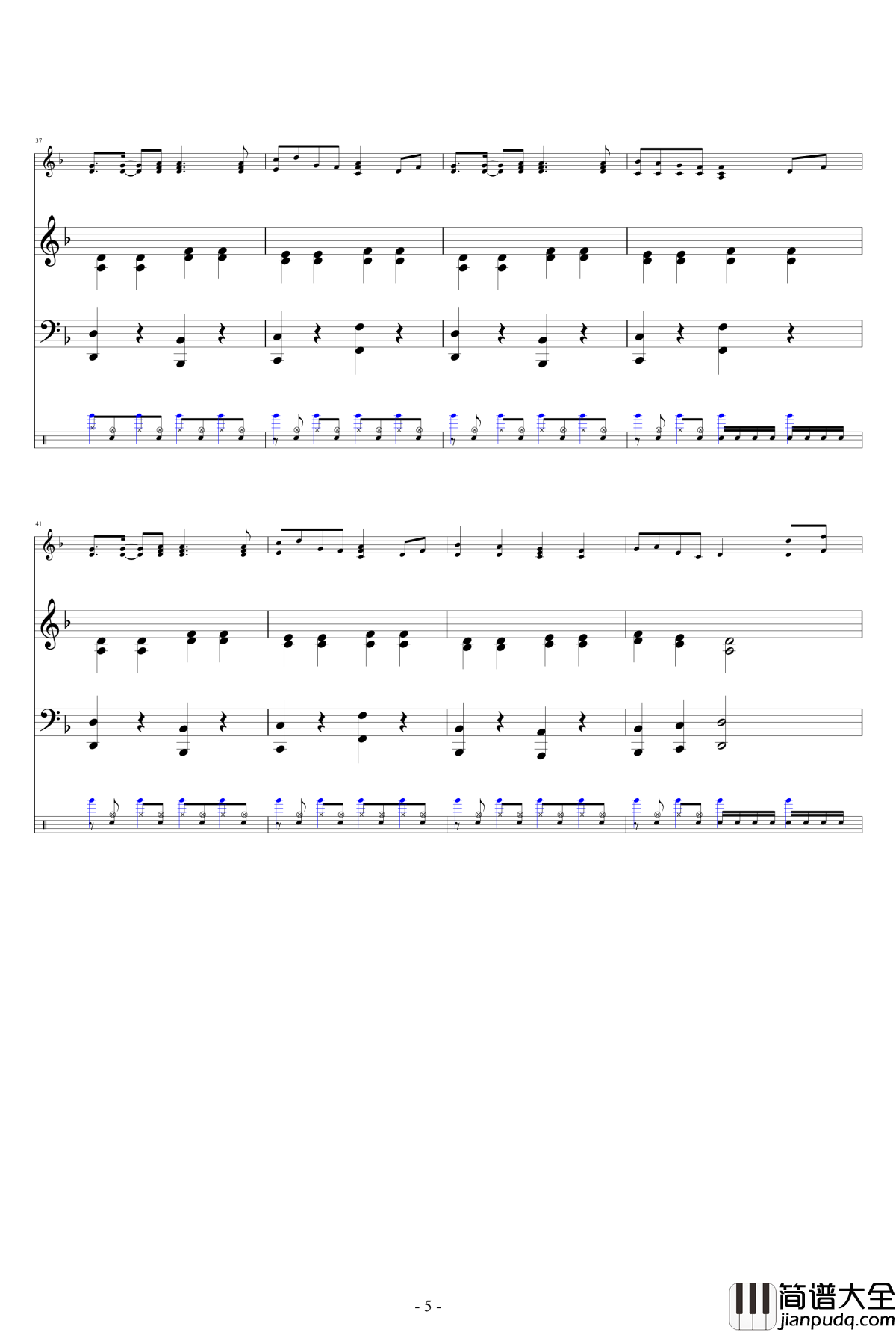 千本樱钢琴伴奏谱_娜娜X初音ミク