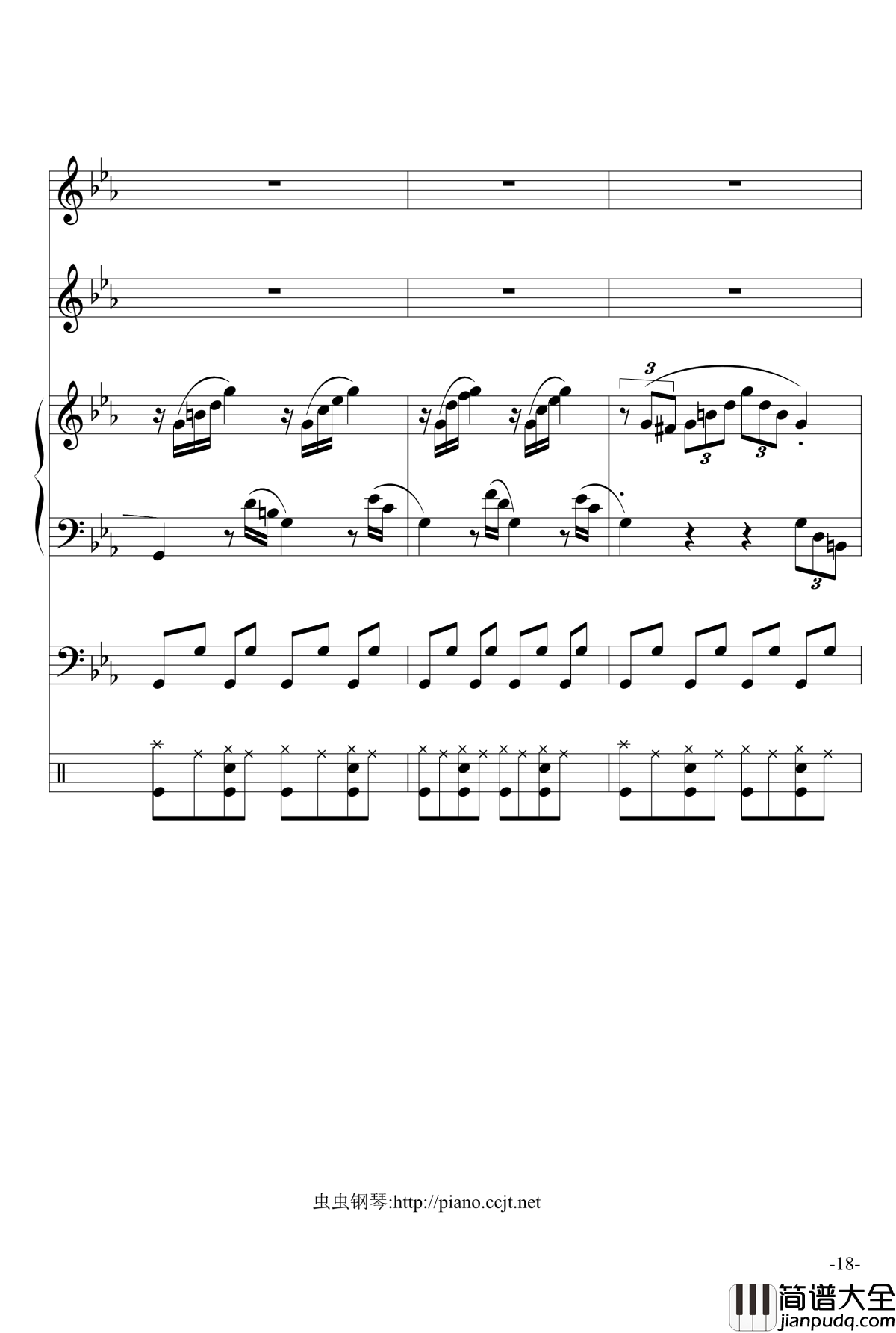 悲怆奏鸣曲钢琴谱_加小乐队_贝多芬_beethoven