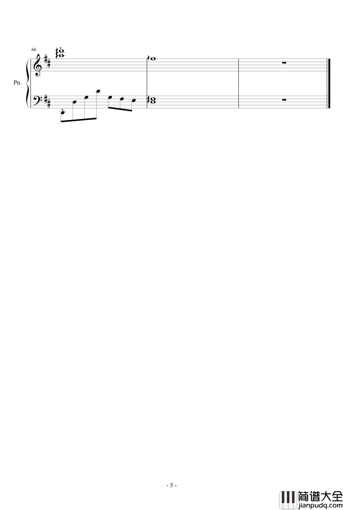 没有再见钢琴谱_NeoW