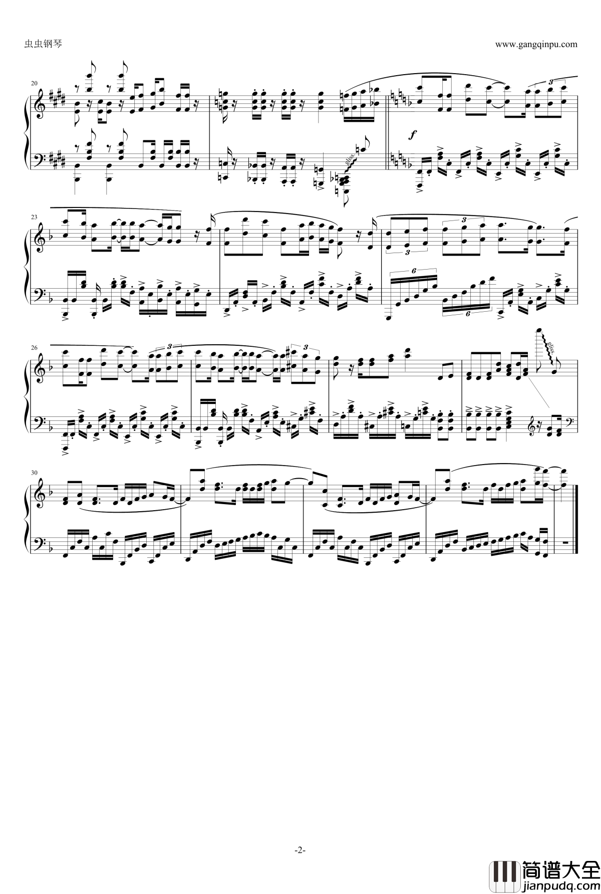 _纯真always钢琴谱_无彩限的怪灵世界_无彩限的怪灵世界_ED