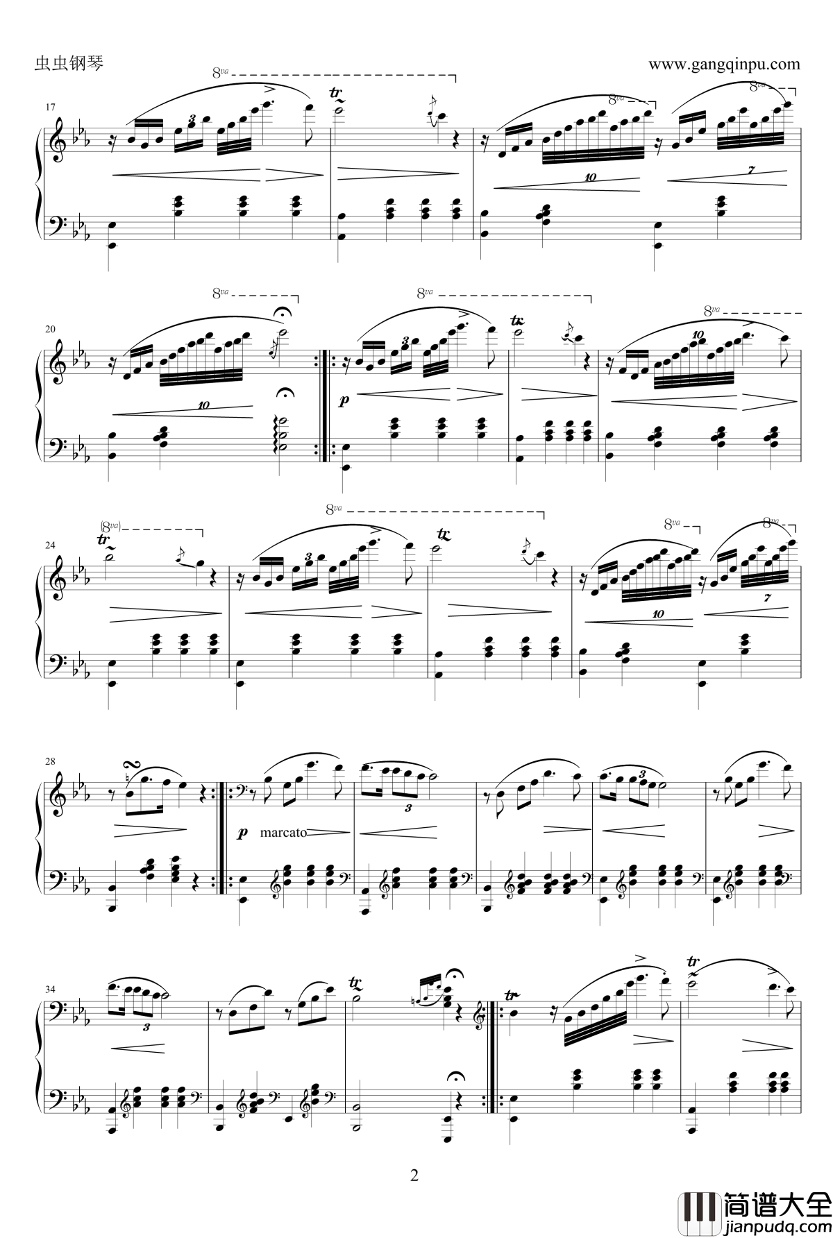 少女的祈祷钢琴谱_金龙鱼优化版_巴达尔切夫斯卡