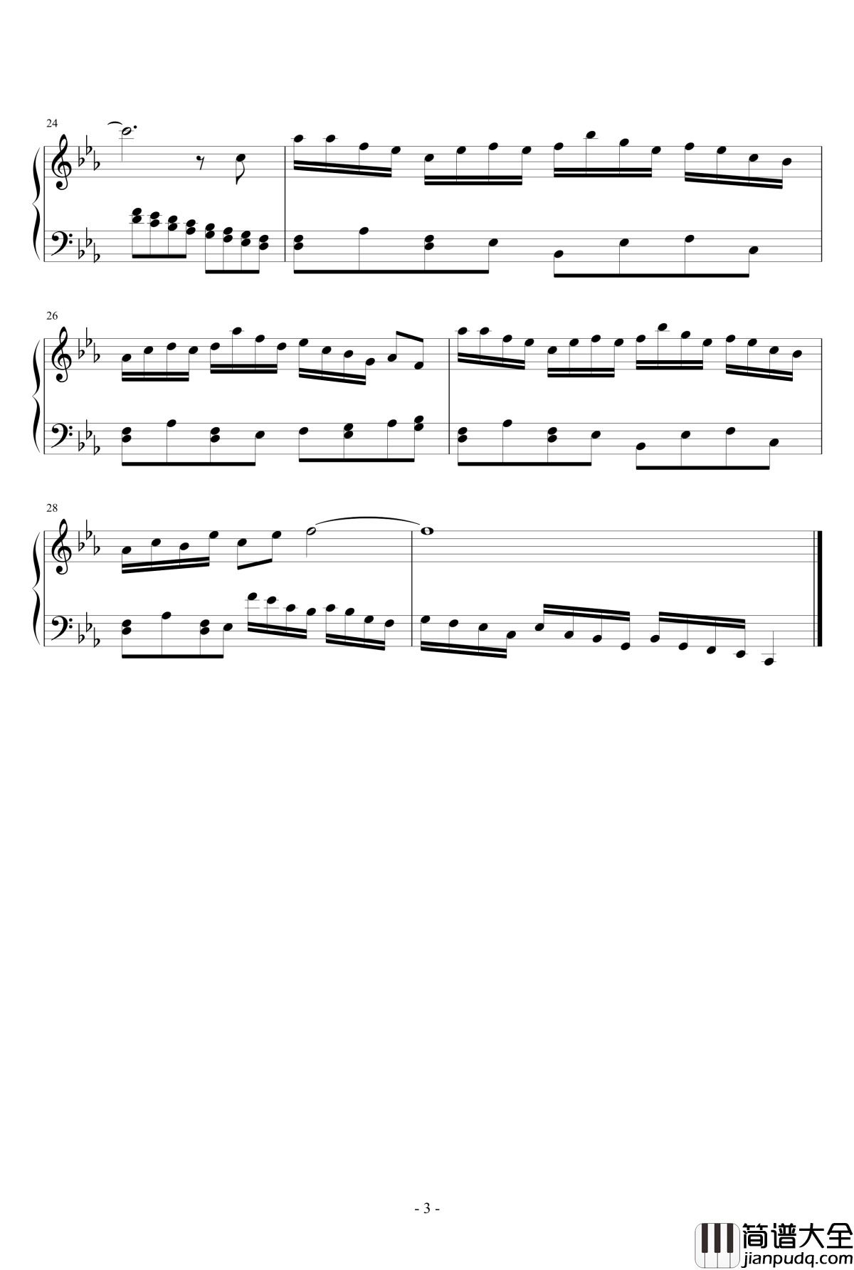 暴走钢琴练习曲钢琴谱_熊哥Herobrine