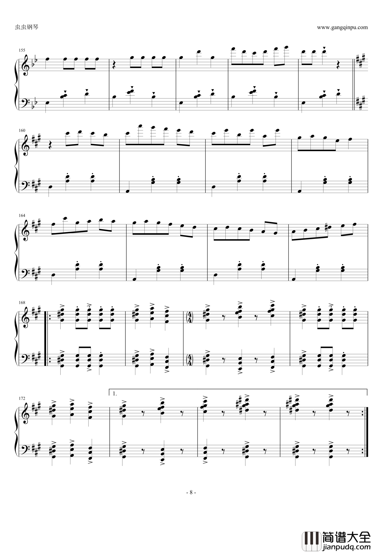 快乐进行曲钢琴谱_林海