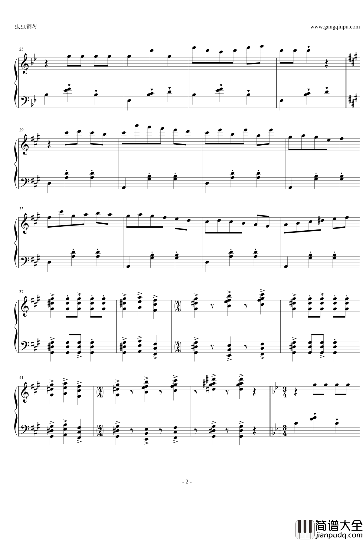 快乐进行曲钢琴谱_林海