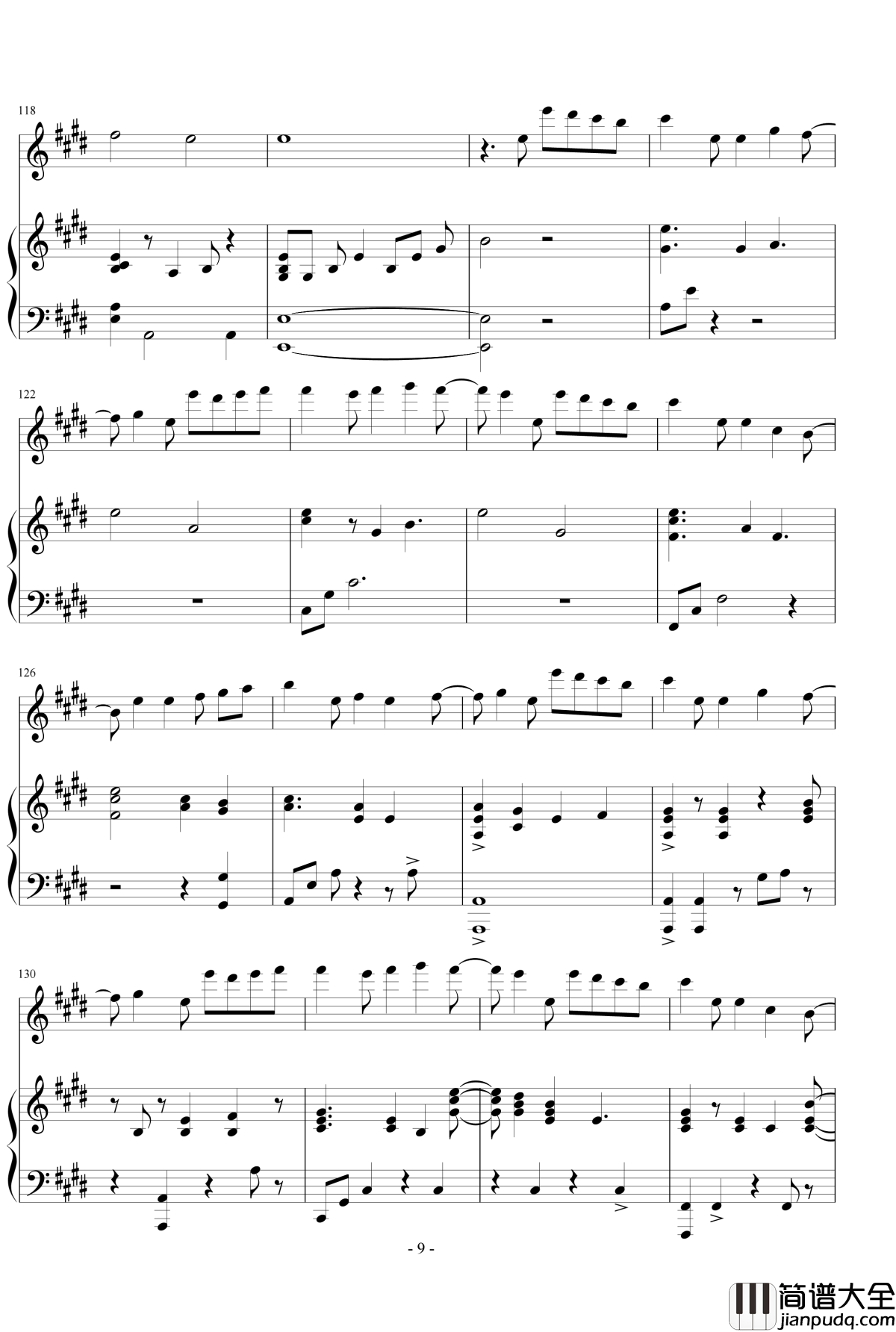 Tell_your_world钢琴谱_初音ミク_初音未来_伴奏谱