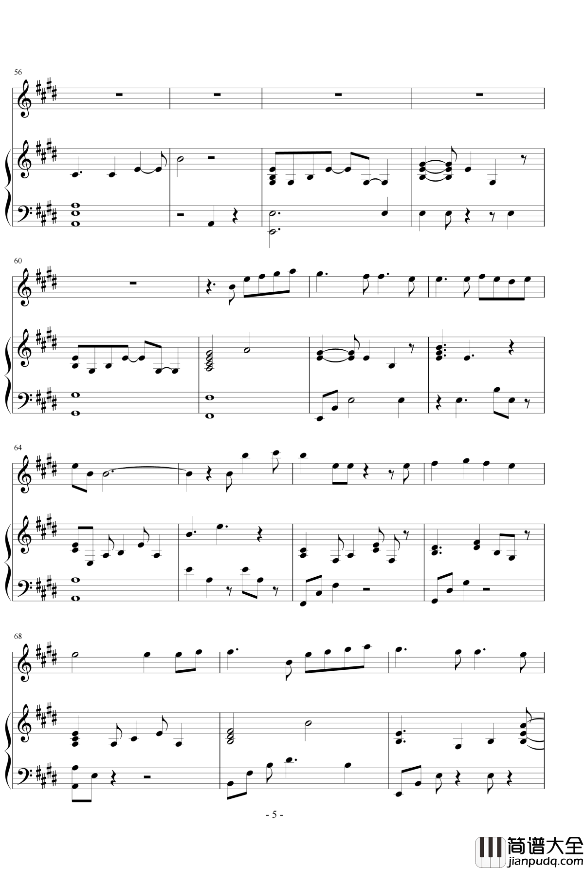 Tell_your_world钢琴谱_初音ミク_初音未来_伴奏谱