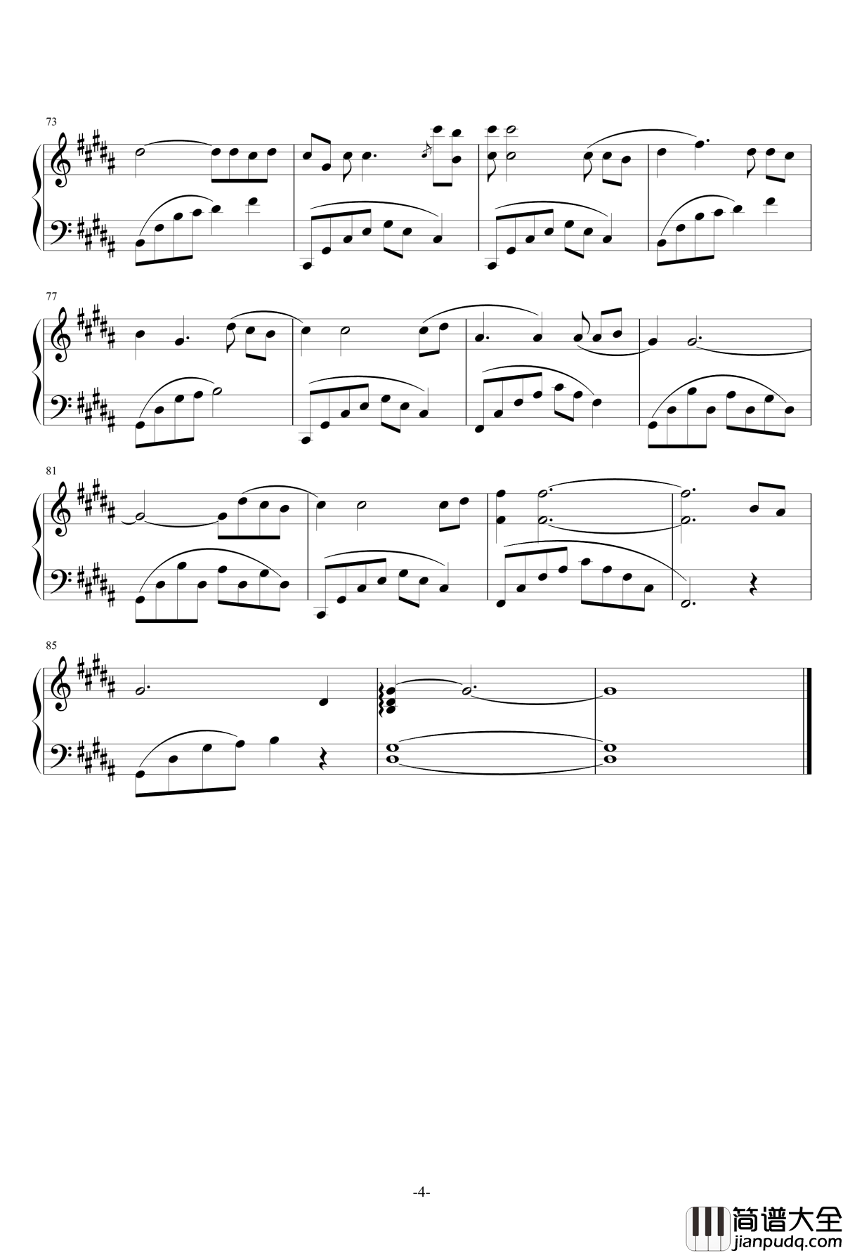 雨钢琴谱_為妳而舞