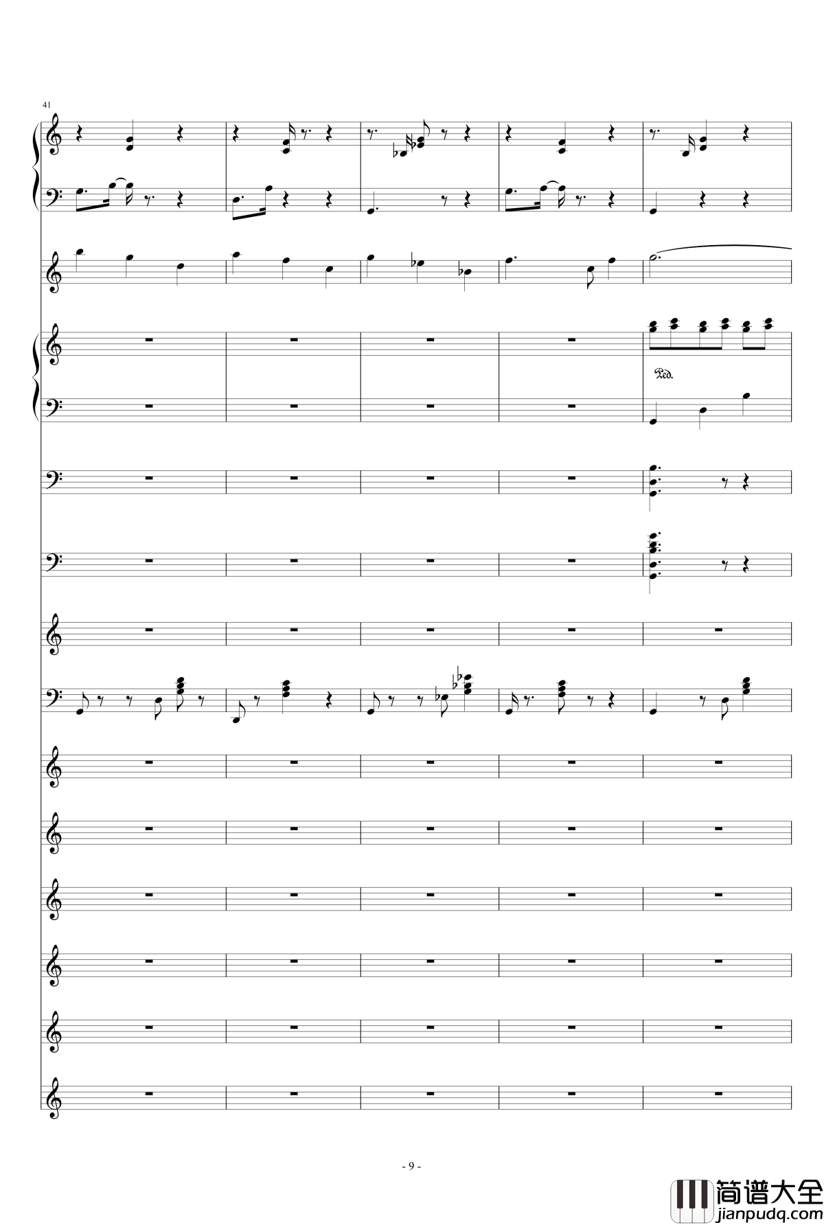 港口BGM钢琴谱_柯兰史