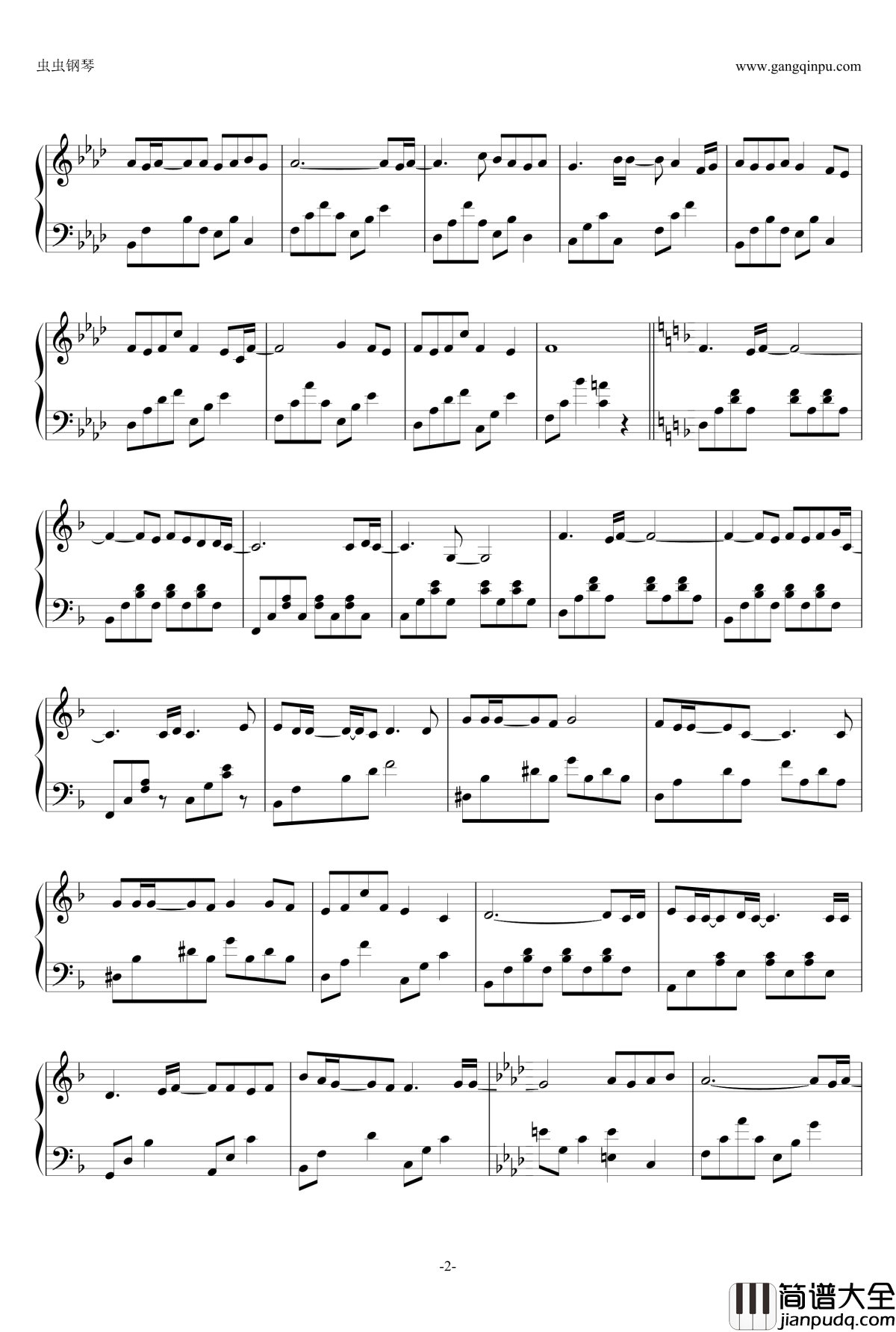 久远~诗歌侘~钢琴谱_茶太