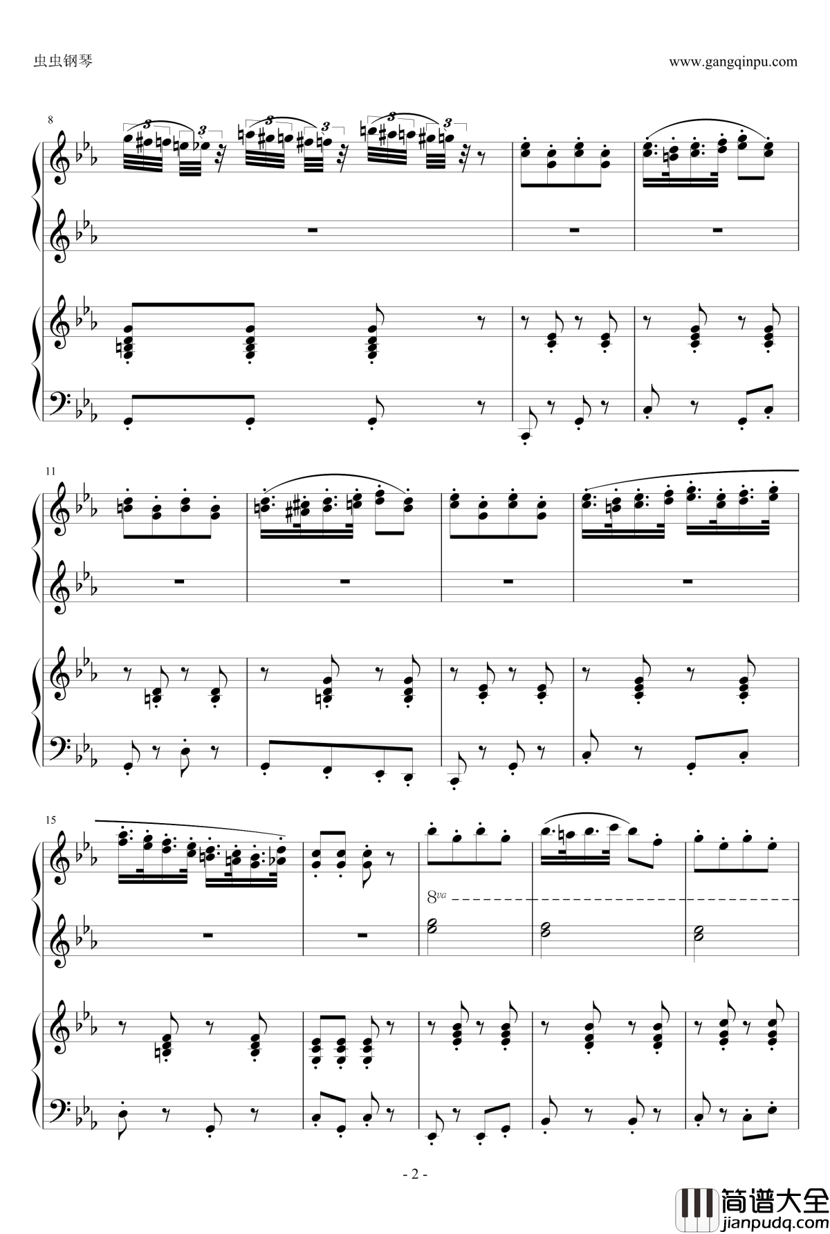 卡农兔子舞钢琴谱_融合精编_DrHope