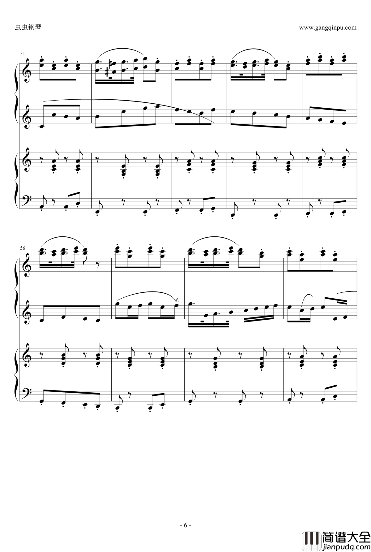 卡农兔子舞钢琴谱_融合精编_DrHope