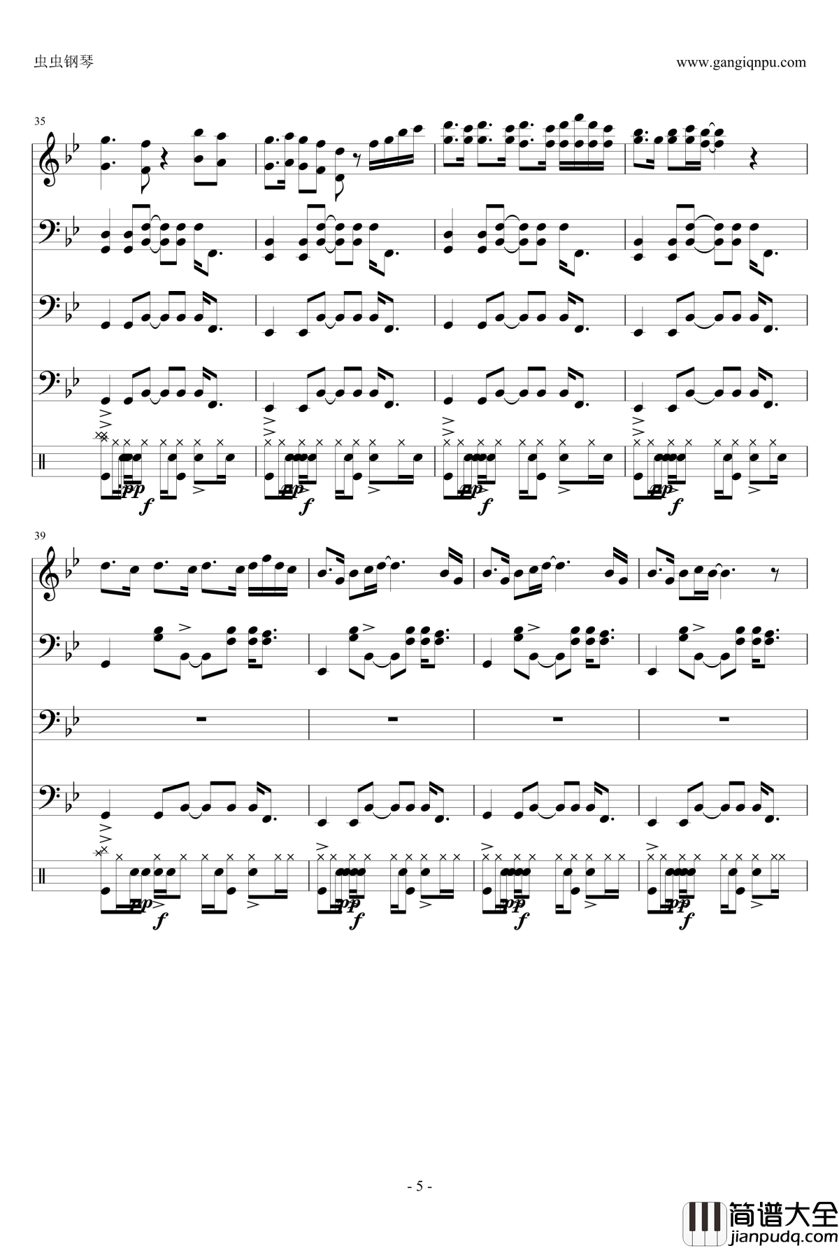 See_You_Again钢琴谱_原版_速度与激情7