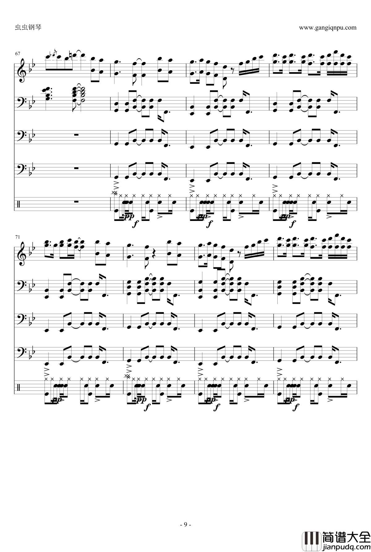 See_You_Again钢琴谱_原版_速度与激情7