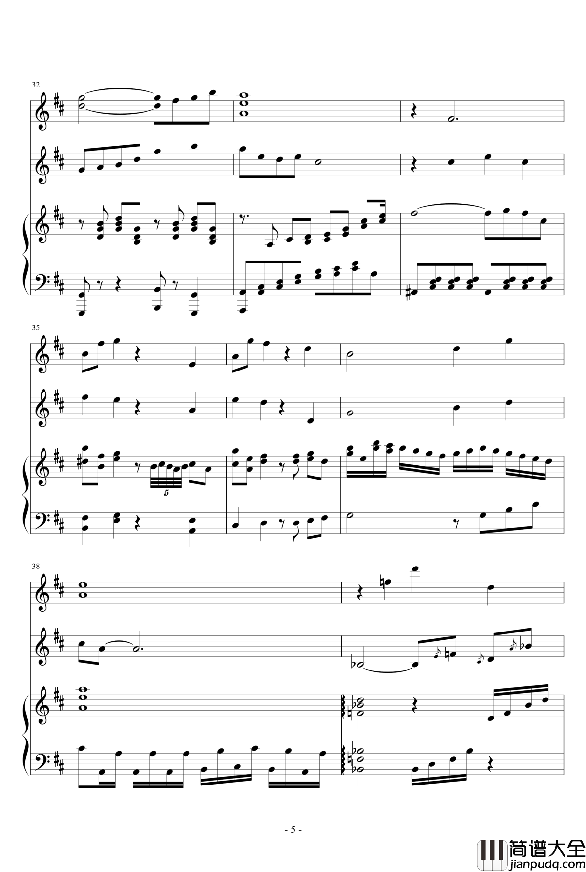 春之歌钢琴谱_nzh1934