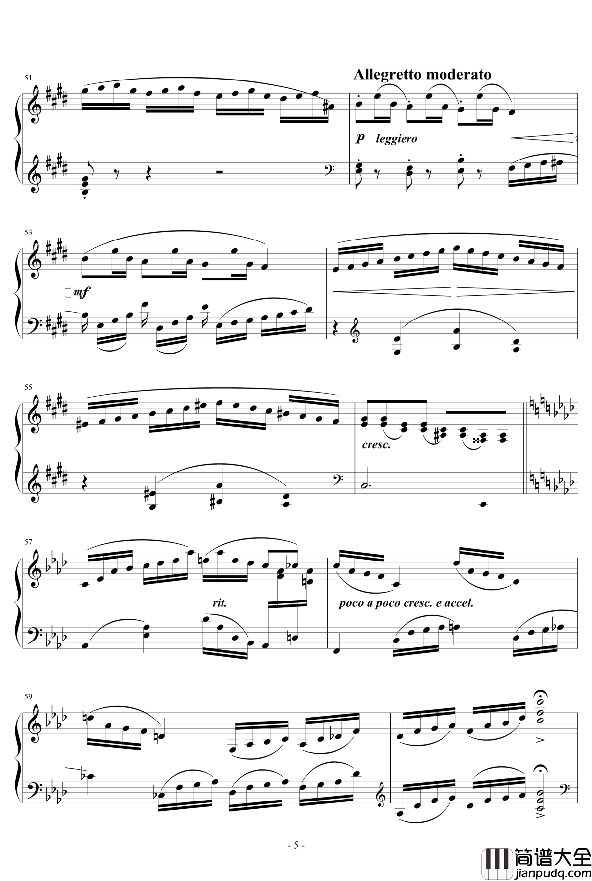 随想曲3钢琴谱_天籁传声