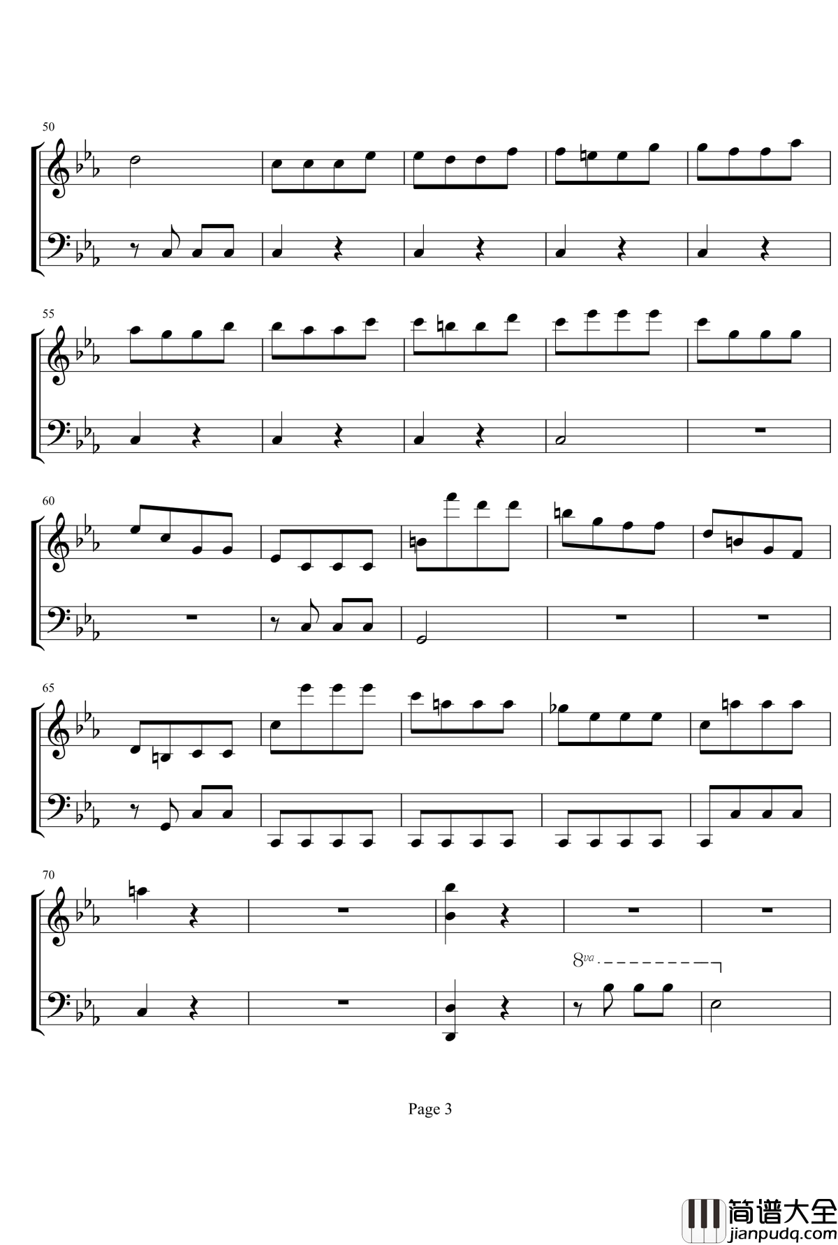 命运交响曲钢琴谱_贝多芬