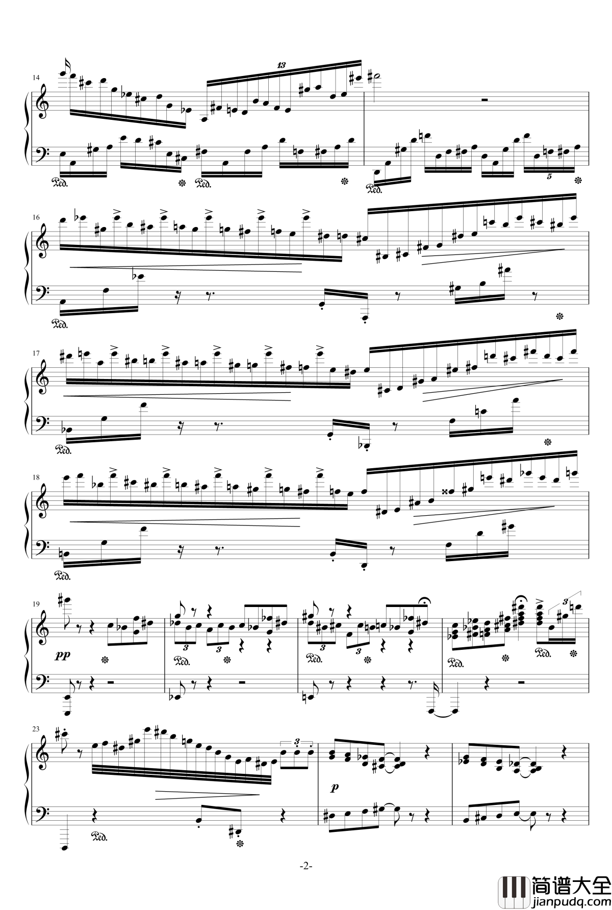 冥想钢琴谱_乐之琴