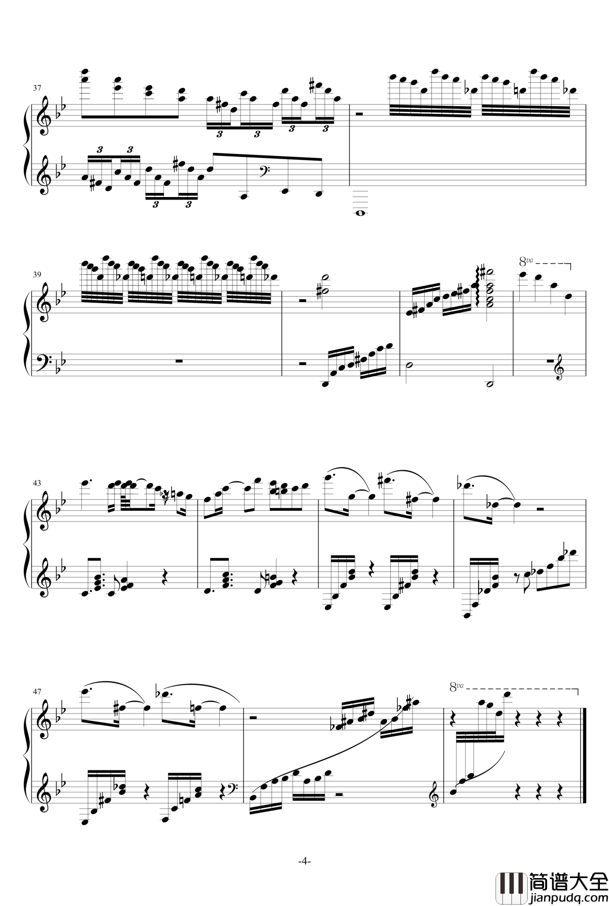 苍穹之光钢琴谱_庸才