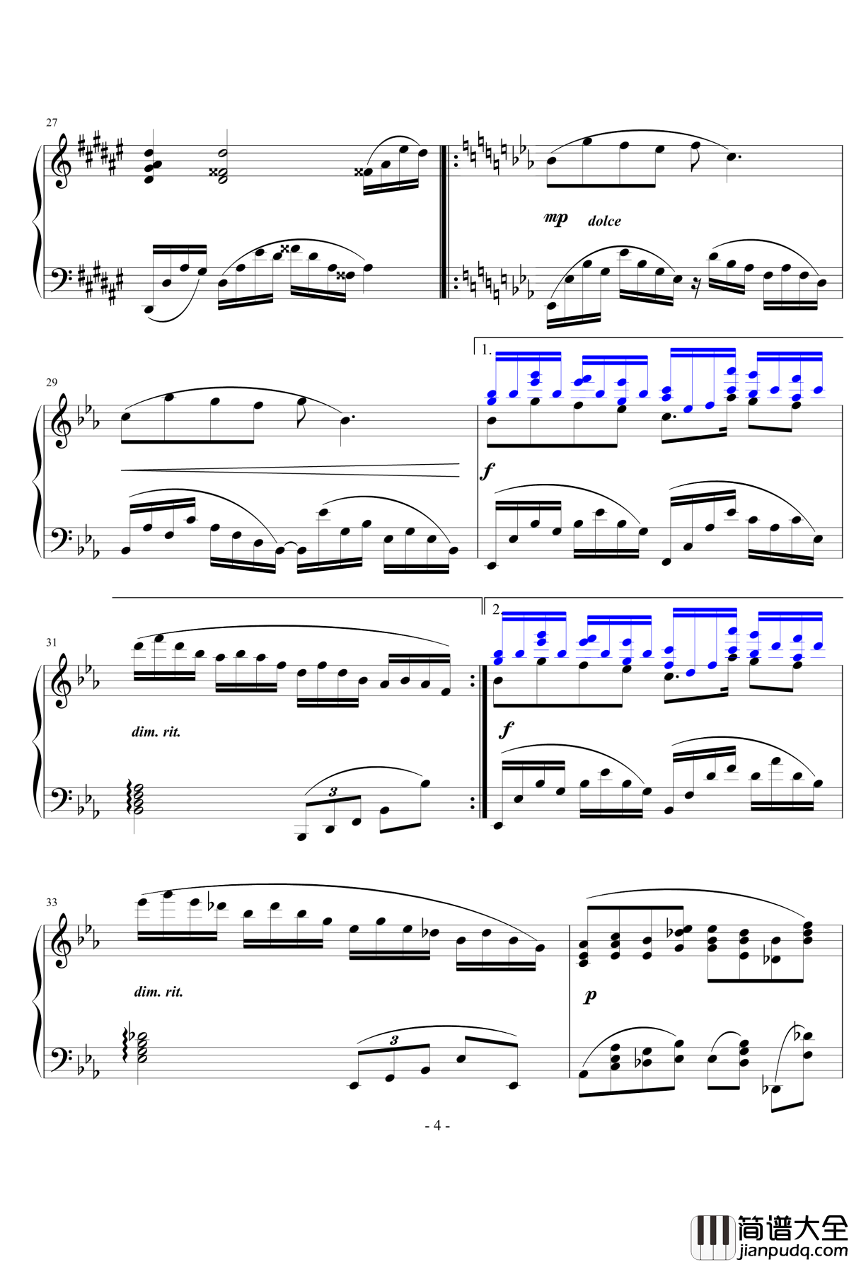 浪漫宇宙钢琴谱_天籁传声