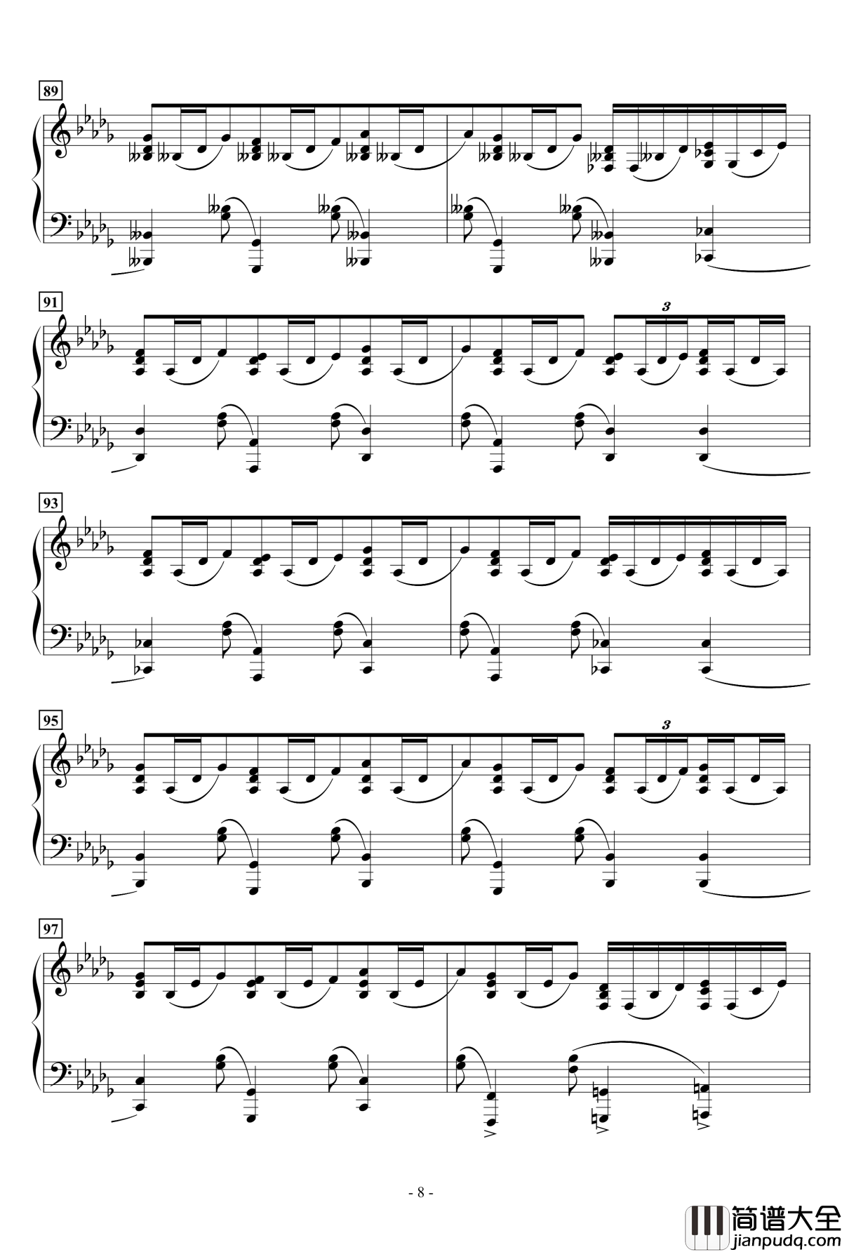 日曜日の旅立ち钢琴谱_～23年前のきおく～_雪城奥菲斯