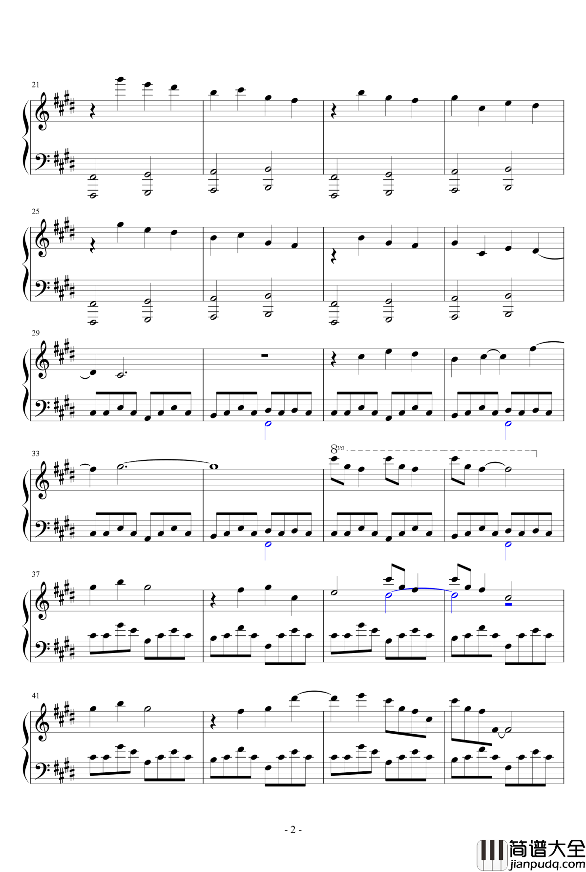 空飛ぶ鳥は自由を唄う钢琴谱__NORN9