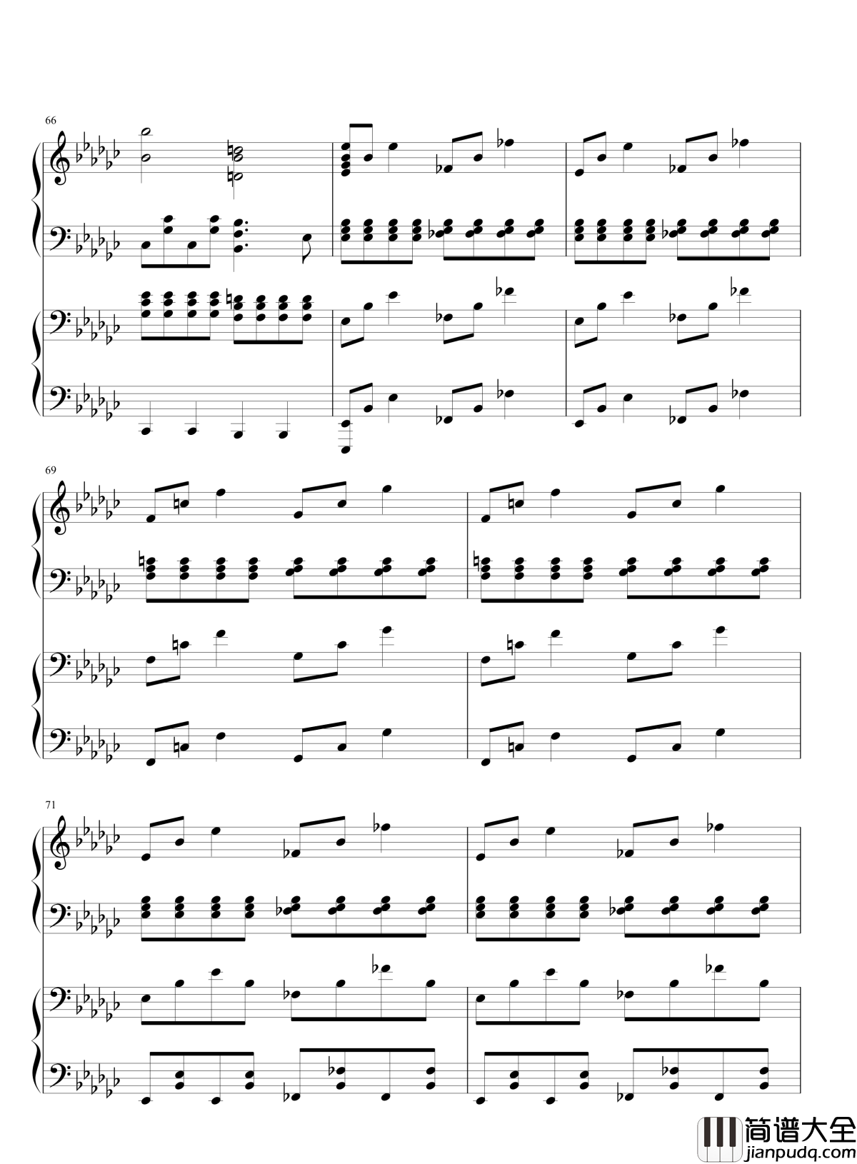 小五与恋的合奏钢琴谱_东方_东方project_琴艺