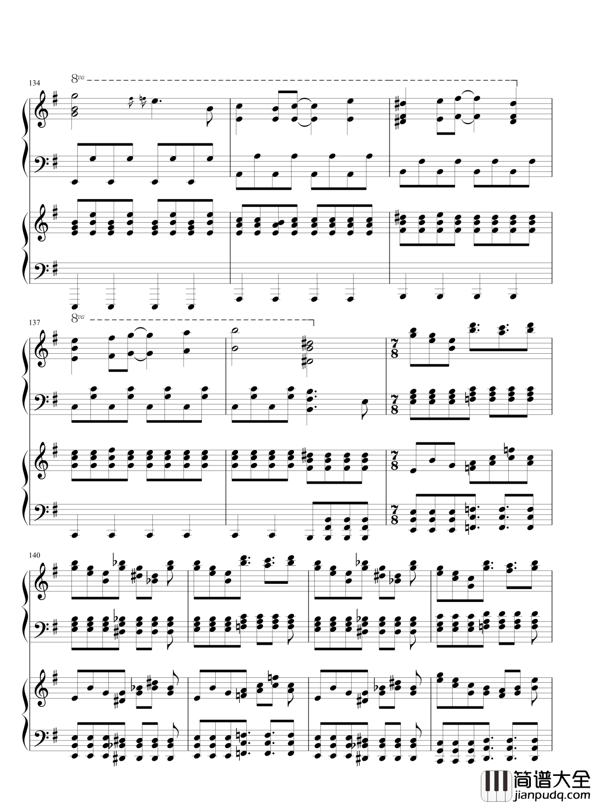 小五与恋的合奏钢琴谱_东方_东方project_琴艺