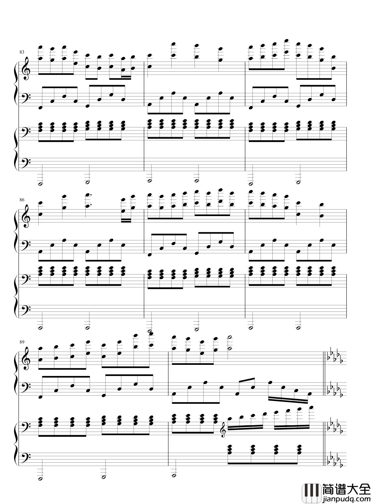 小五与恋的合奏钢琴谱_东方_东方project_琴艺