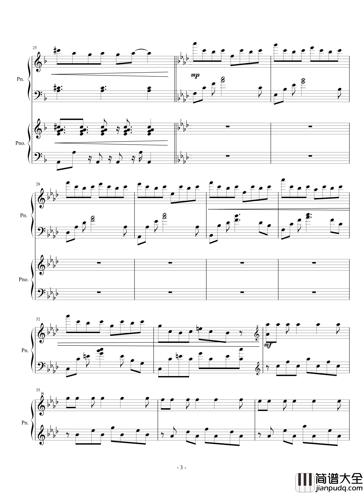 伴奏曲钢琴谱_lujianxiang555
