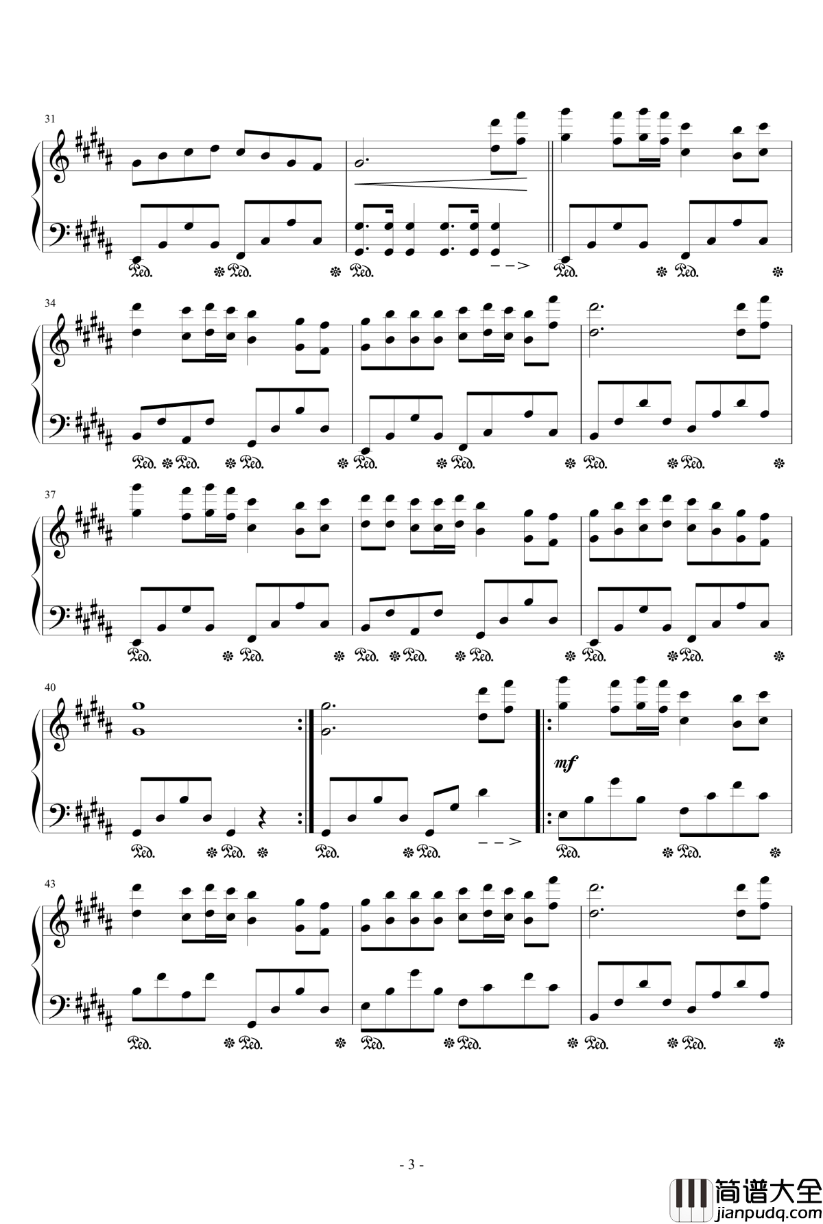 菊花爆满山钢琴谱_马博