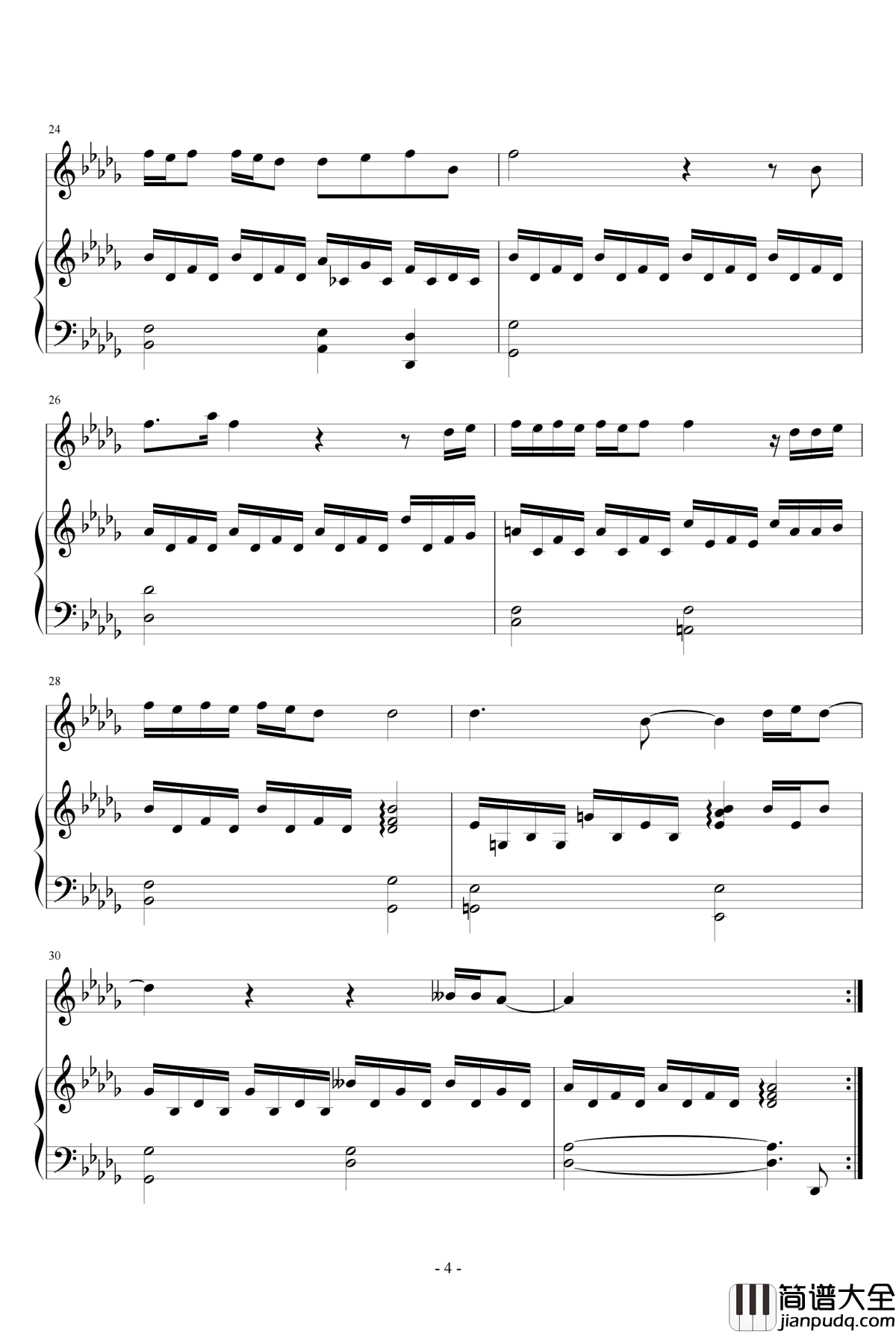 IF_YOU钢琴谱_BigBang_低碳伴奏