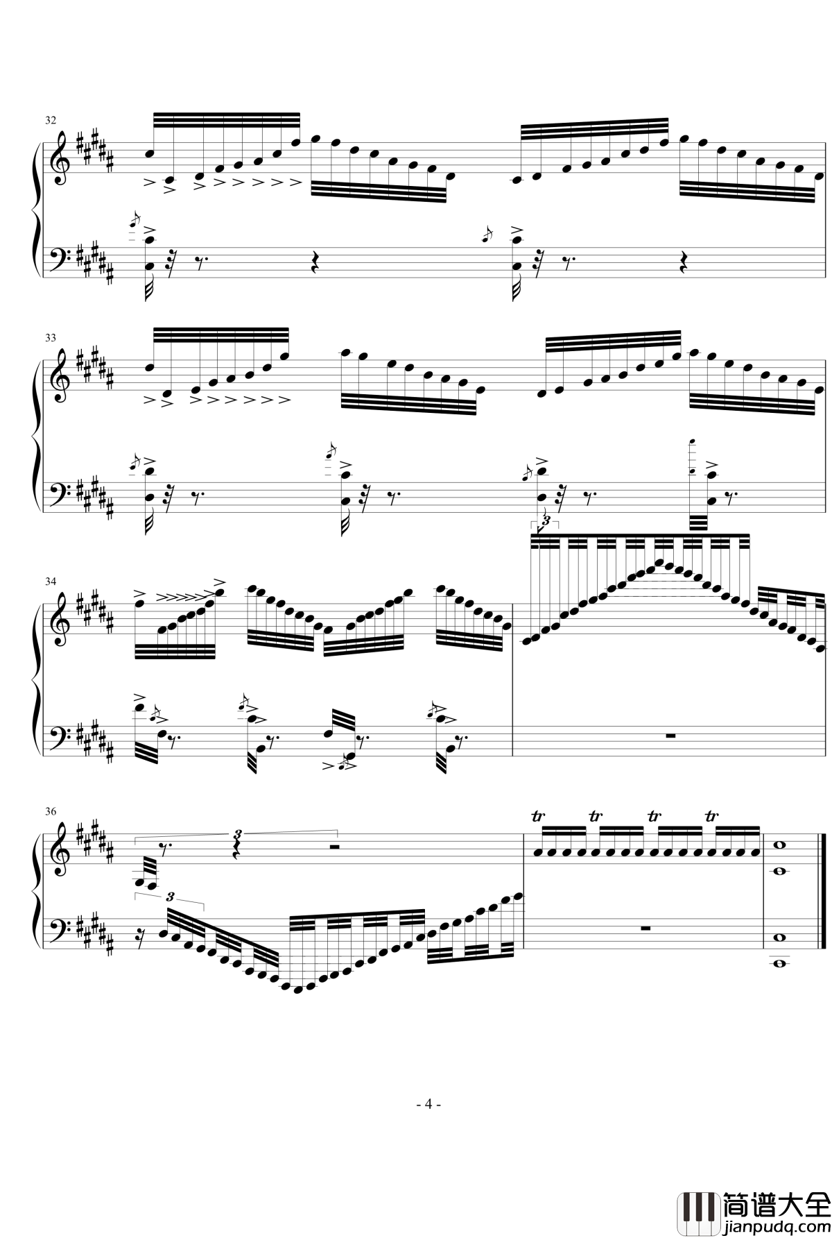 老涂普通练习曲2钢琴谱——黑键_老涂