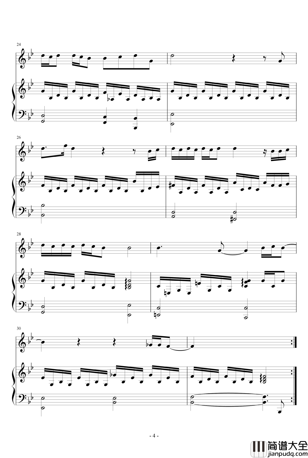 IF_YOU钢琴谱男声版_BigBang_低碳伴奏