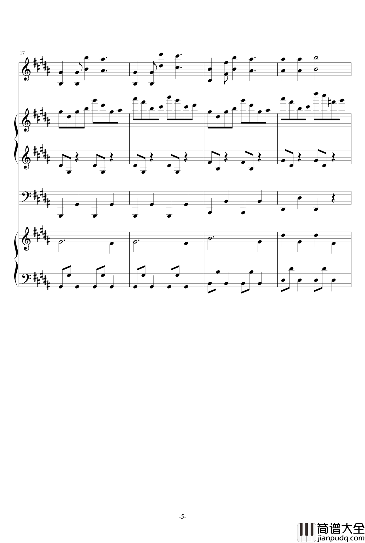 Echo_by_CIRCRUSH_P钢琴谱_Chlo._gumi_vocaloid_echo