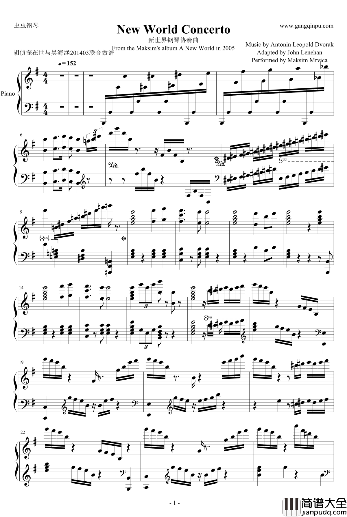 New_World_Concerto钢琴谱_新世界钢琴协奏曲_马克西姆maksim钢琴谱_2_Maksim·Mrvica