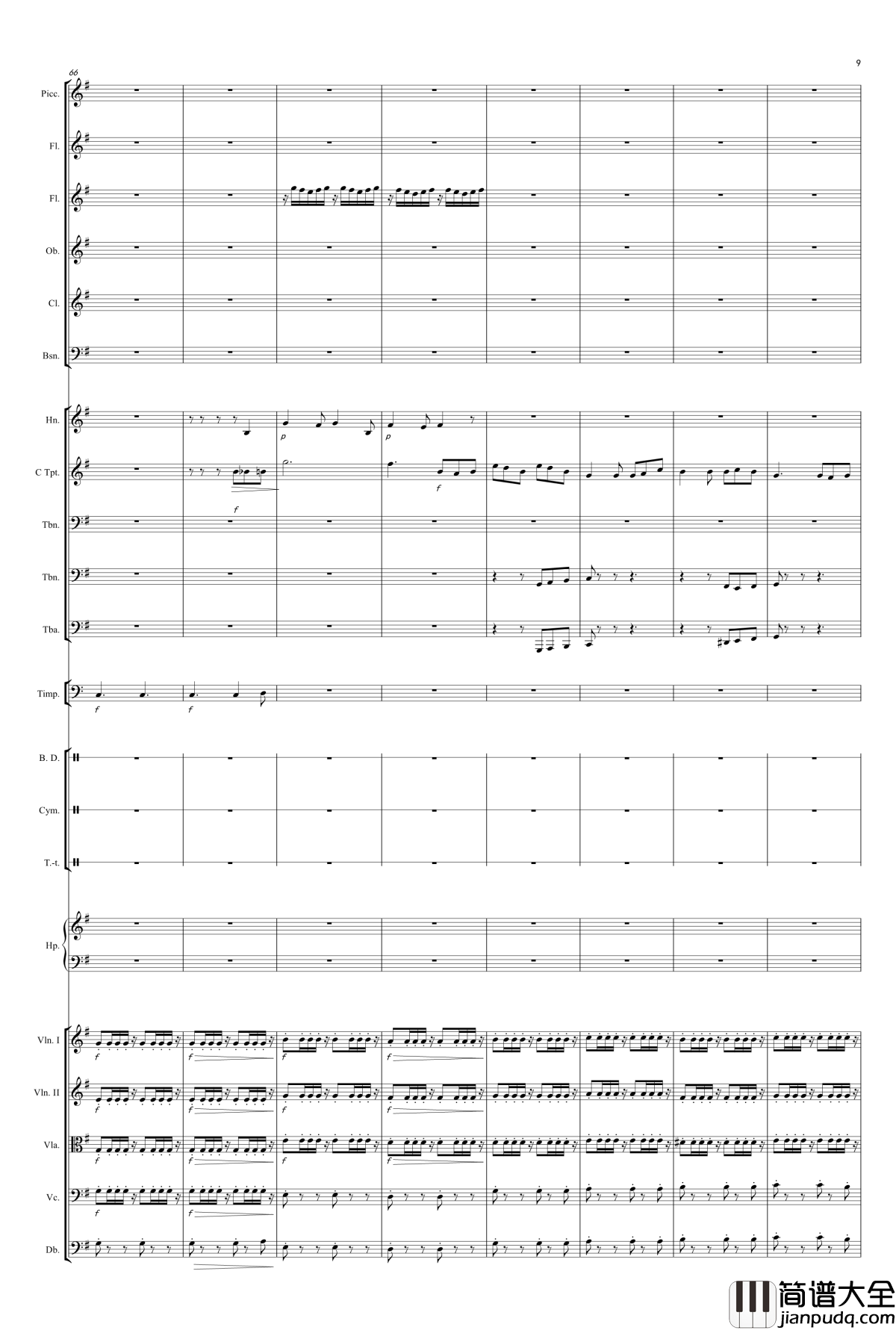 浮夸钢琴谱_陈奕迅_交响乐版