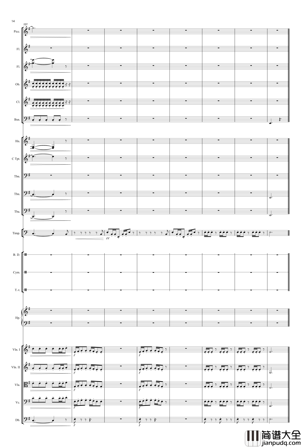 浮夸钢琴谱_陈奕迅_交响乐版