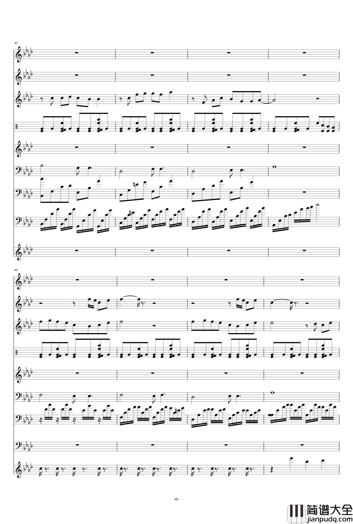 若相惜钢琴谱_姜帆_