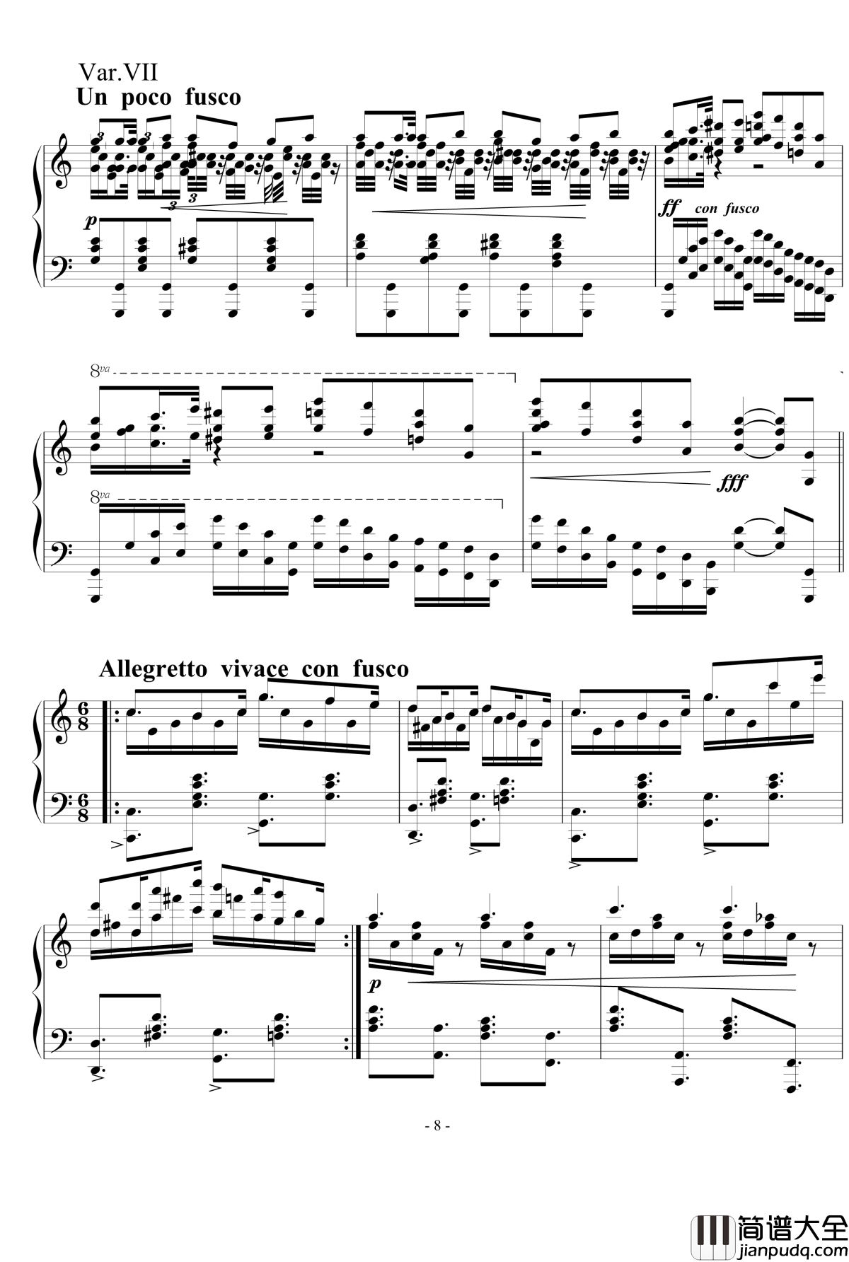 乐之琴主题变奏曲钢琴谱_nyride