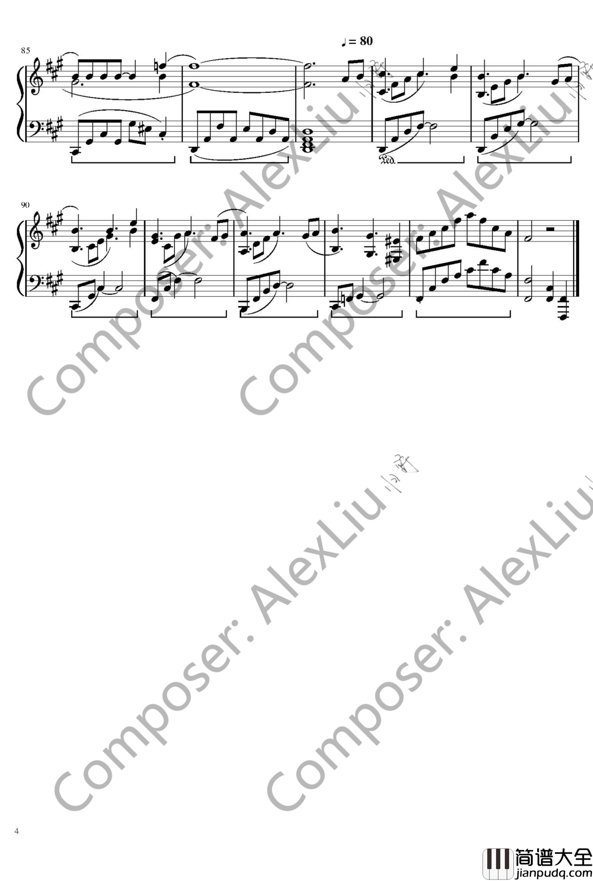 记忆中的花园钢琴谱_leoliu19880423