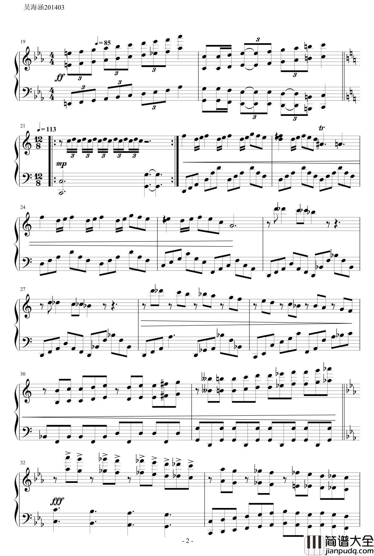 午夜小步舞曲钢琴谱_Midnight_Menuette_马克西姆maksim&amp;赫吉克_Tonci_Huljic