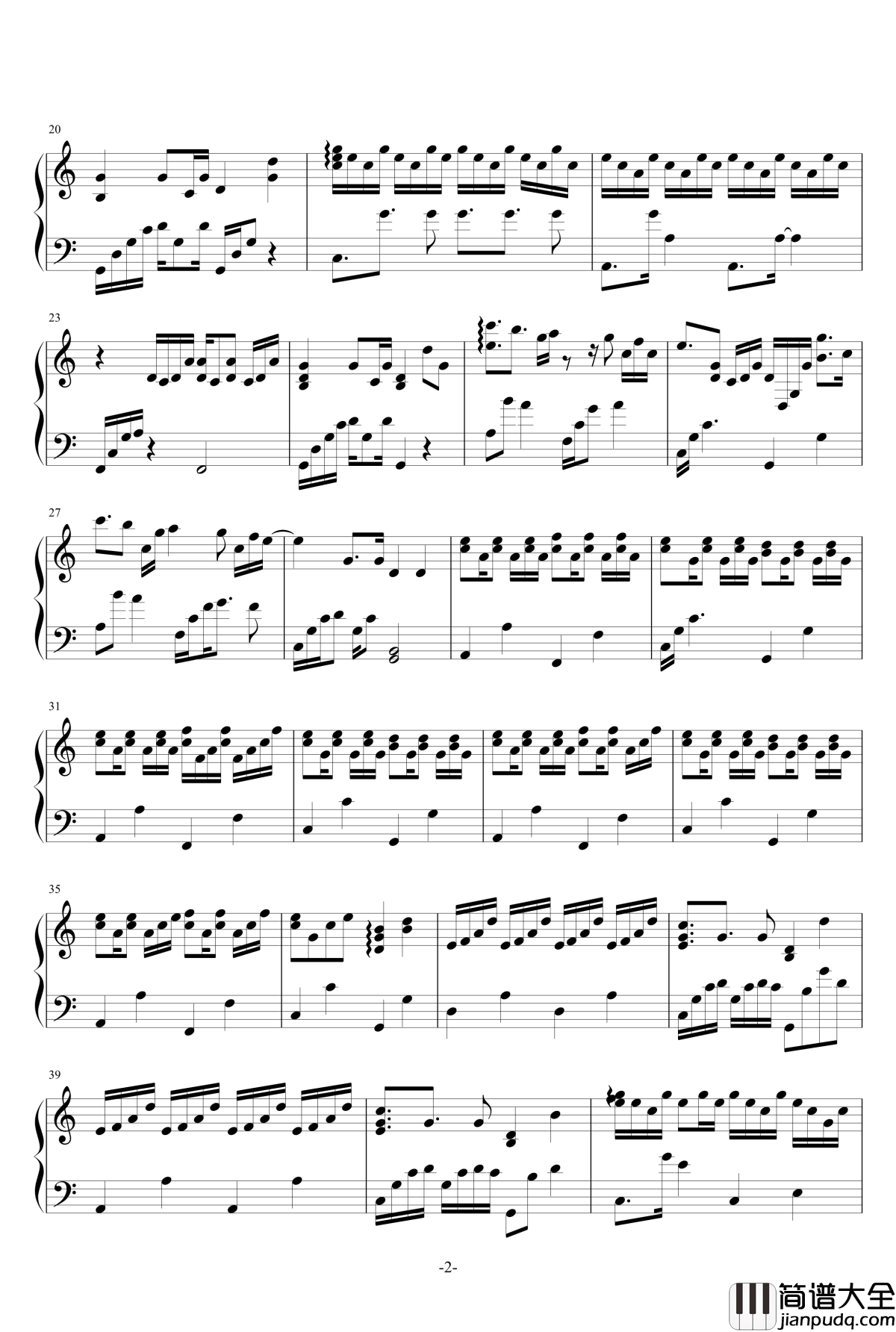 All_of_me钢琴谱_伴奏谱_张靓颖