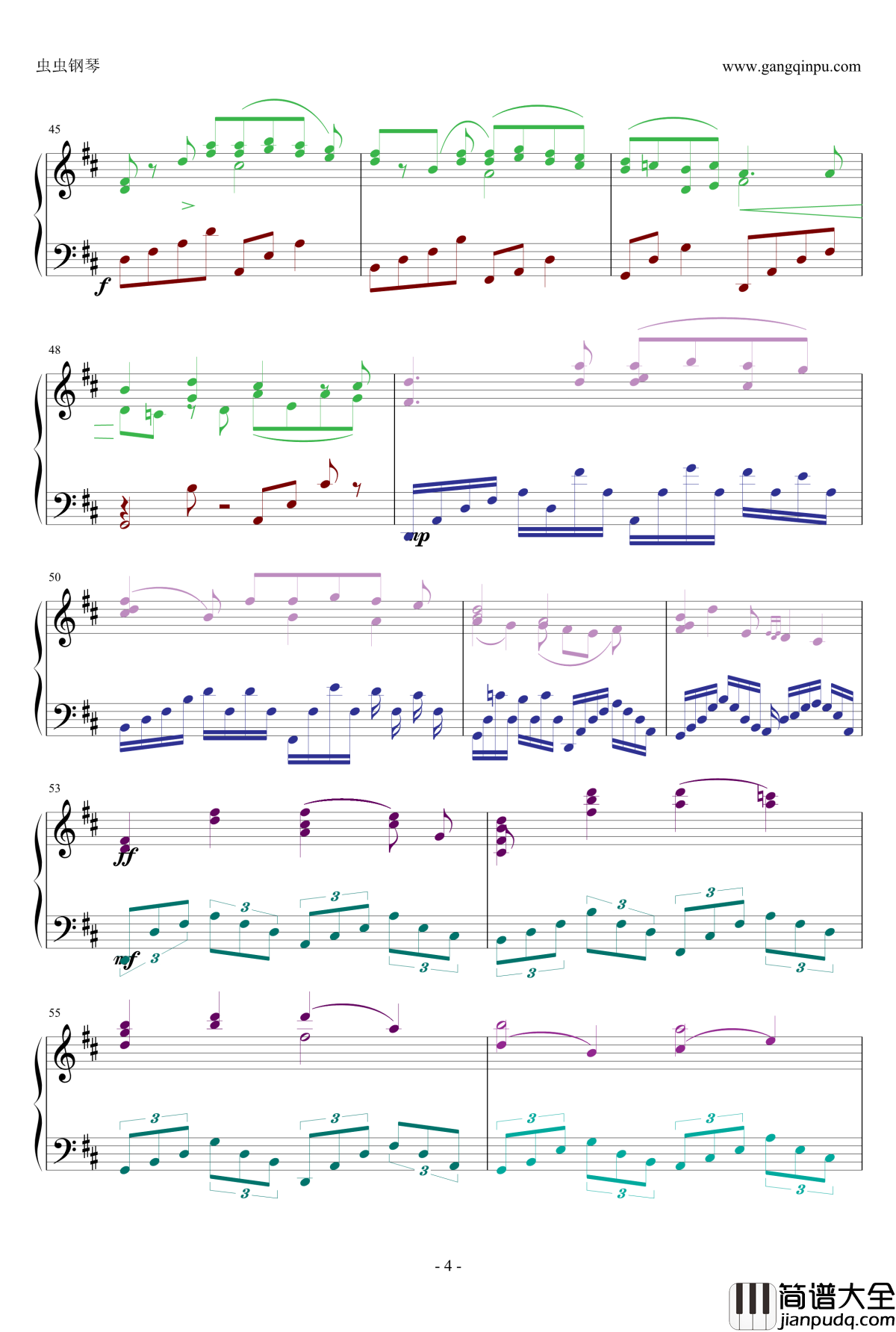 Pachelbel钢琴谱_卡农_帕赫贝尔