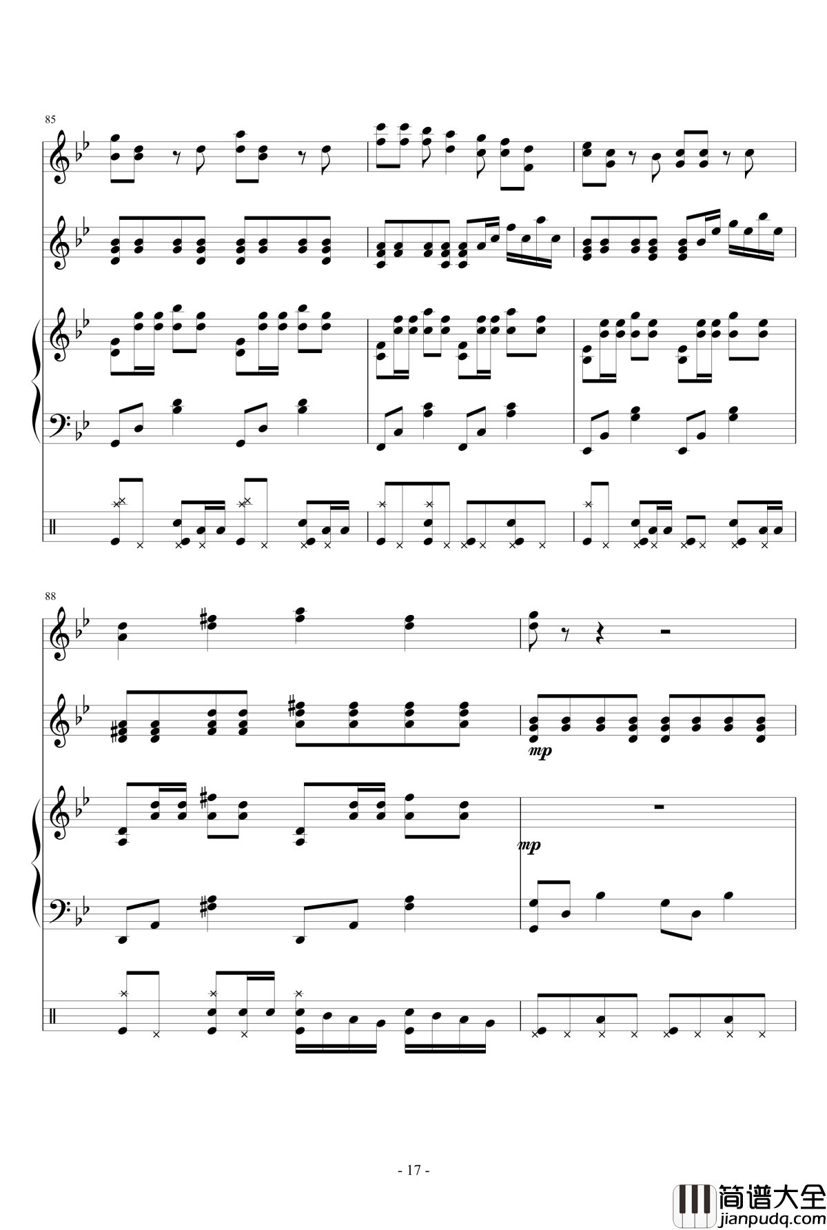 Wanderer钢琴谱_狂音§