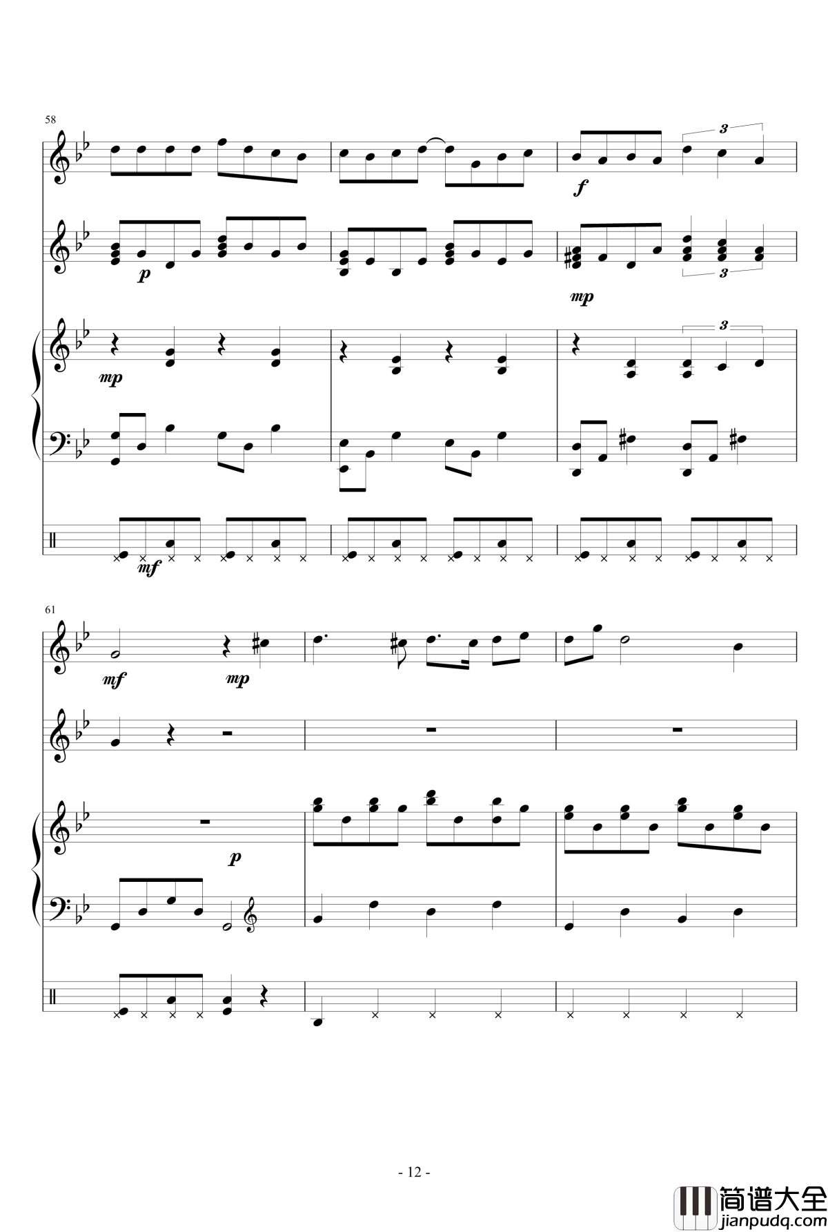 Wanderer钢琴谱_狂音§