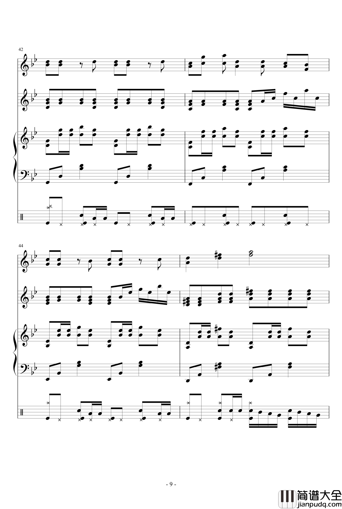 Wanderer钢琴谱_狂音§