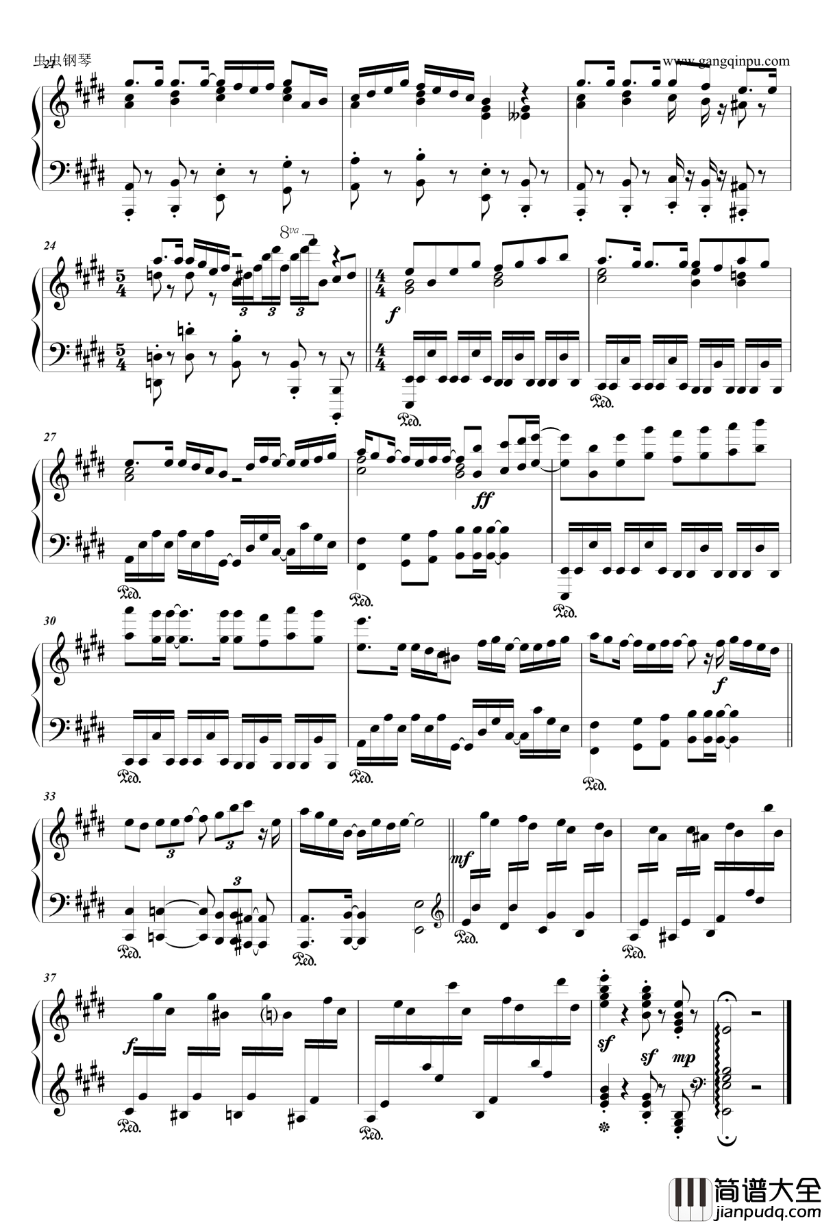 とあるいつもをOP钢琴谱_【小森さんは断れない】