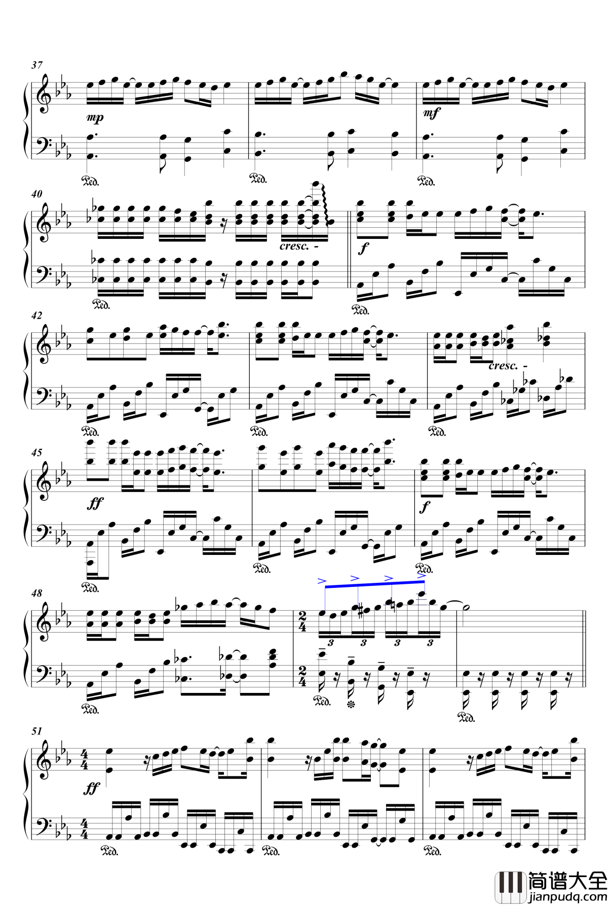 脑洞大开之黄金拼图主题曲钢琴谱【きんいろ楽章】_黄金拼图