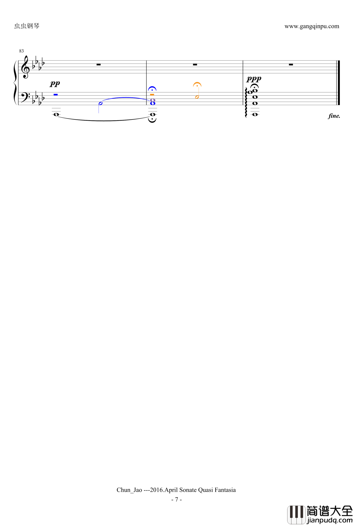 浪漫曲钢琴谱_sm30405